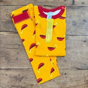 Cozy Yellow and Red Kids Pajama Set